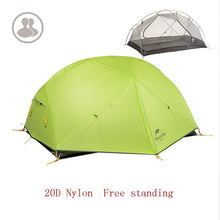 Load image into Gallery viewer, Naturehike 3 Season Mongar Camping Tent 20D Nylon Fabic Double Layer Waterproof Tent for 2 Persons NH17T007-M