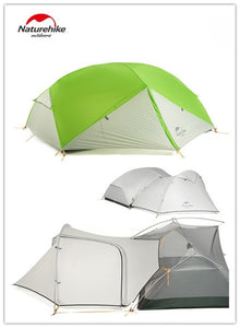 Naturehike factory sell Mongar 2 Camping Tent Double Layers 2 Person Waterproof Ultralight Dome Tent DHL free shipping
