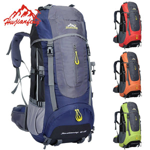 Professional 70L Large Mountaineering Backpack Waterproof Nylon Outdoor Travel Bags Camping Hiking Climbing Bagpack HAB022
