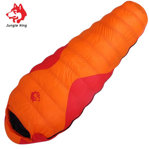 Jungle King Winter explosion ultra-light adult outdoor 800g down sleeping bag thickening can be stitching camping -25 degrees