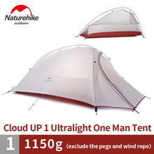 Load image into Gallery viewer, Naturehike Cloud Up Series 1 2 3 Person Camping Tent Outdoor Ultralight Camp Equipment Gear
