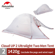 Load image into Gallery viewer, Naturehike Cloud Up Series 1 2 3 Person Camping Tent Outdoor Ultralight Camp Equipment Gear

