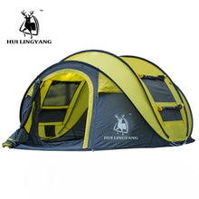 Load image into Gallery viewer, HUI LINGYANG throw tent outdoor automatic tents throwing pop up waterproof camping hiking tent waterproof large family tents

