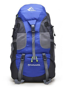 Limited Hot 50L Large Waterproof Climbing Hiking Backpack Rain Cover Bag Camping Mountaineering Backpack Sports Outdoor Bike Bag
